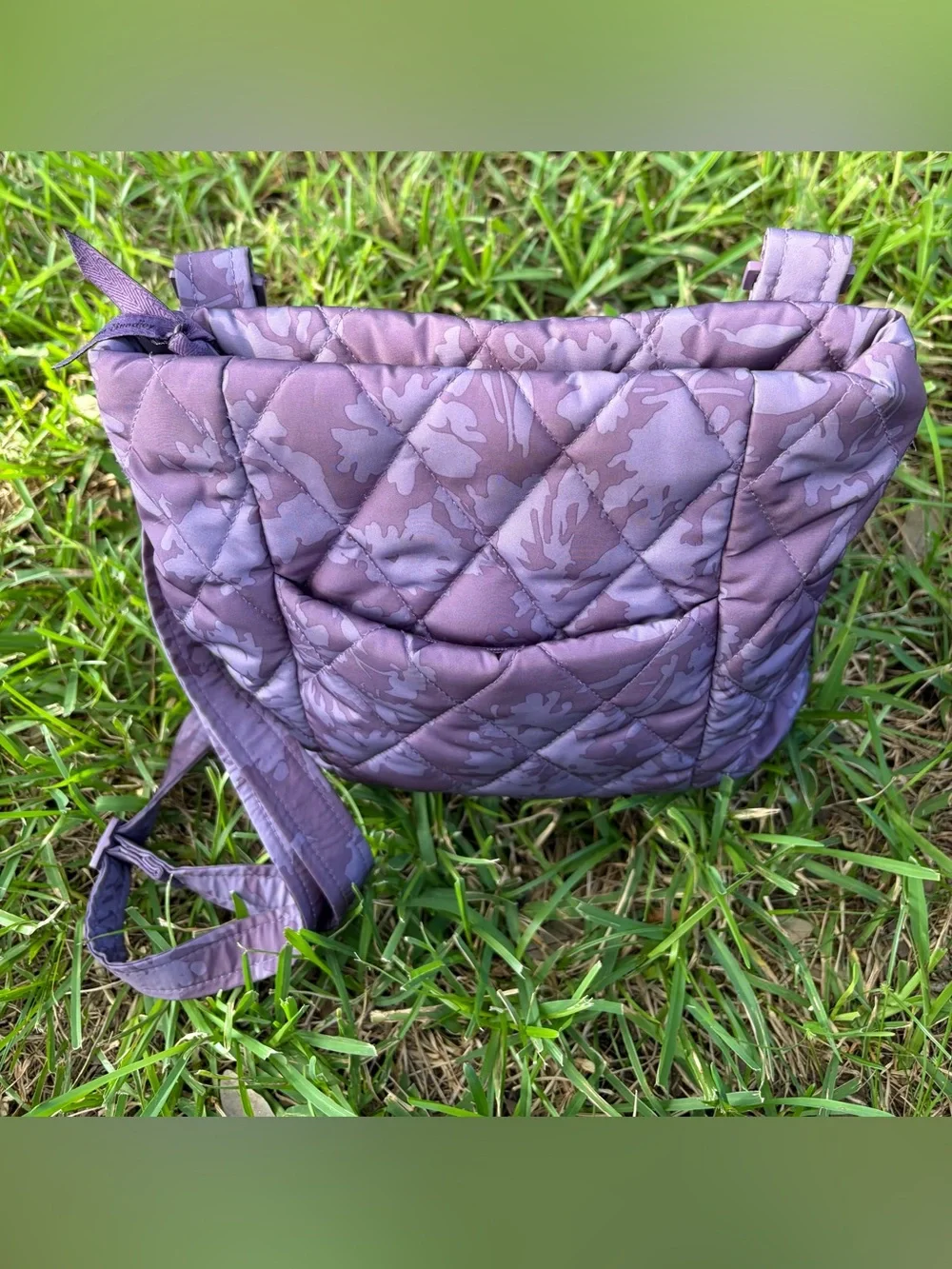 Vera Bradley Quilted Floral Crossbody in Dusty Purple